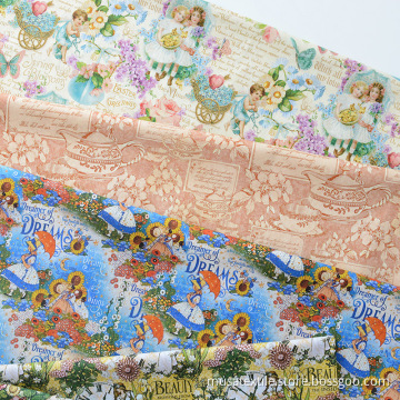 100% bomullsblommigt tryckt UAE Lawn Liberty Tyg